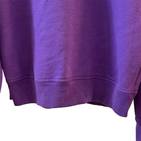 Champion Women's Large Purple Crewneck Sweatshirt Spell Out Logo - Picture 2 of 16